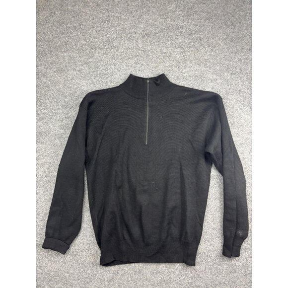 Vintage Summit Sweater Mens Large Half Zip Wool Blend Pullover 90s Hong Kong - Picture 1 of 7